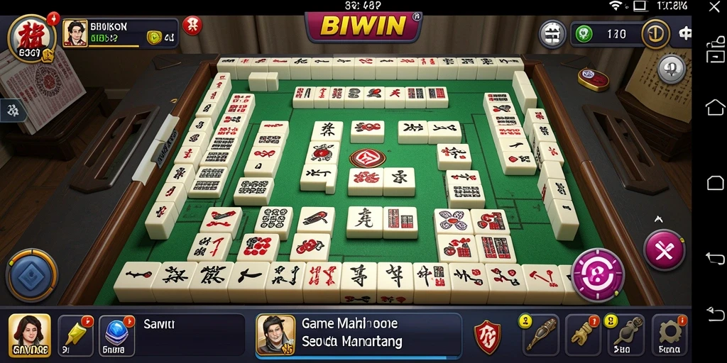 Screenshot gameplay BIWIN menunjukkan aksi seru permainan Mahjong.