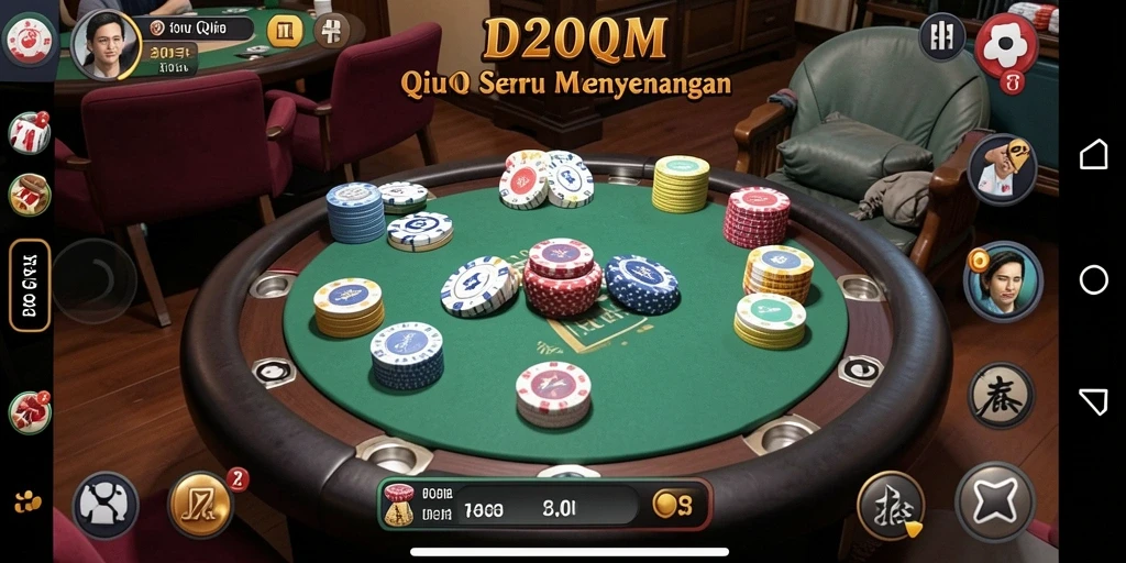 Screenshot D200M menampilkan gameplay QiuQiu yang seru dan menarik.