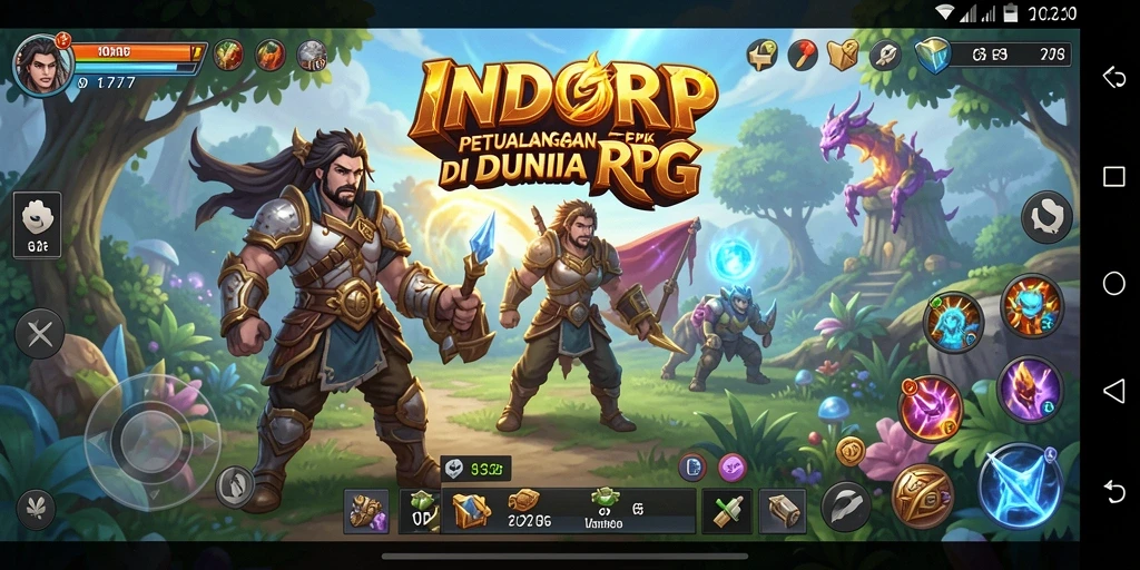 Screenshot INDORP menunjukkan aksi pertarungan yang mendebarkan dalam dunia RPG