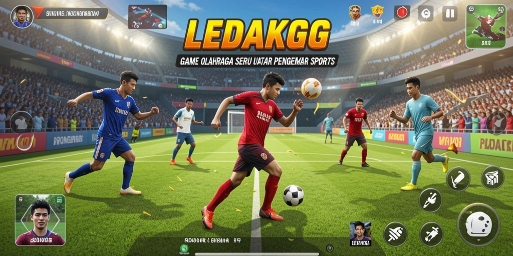 Tampilan gameplay LEDAKGG yang mendebarkan dalam olahraga.