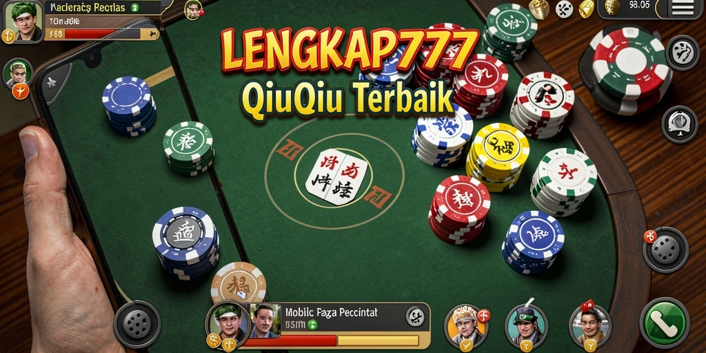 Tampilan menarik dari gameplay QiuQiu di LENGKAP777.