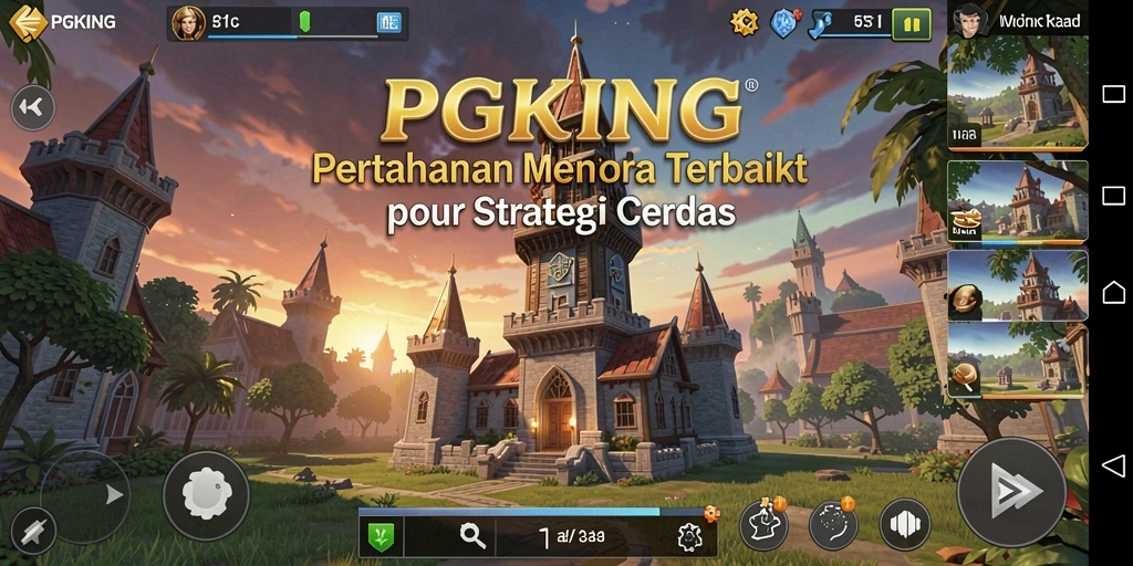 Tampilan gameplay menara pertahanan yang seru dan menantang.