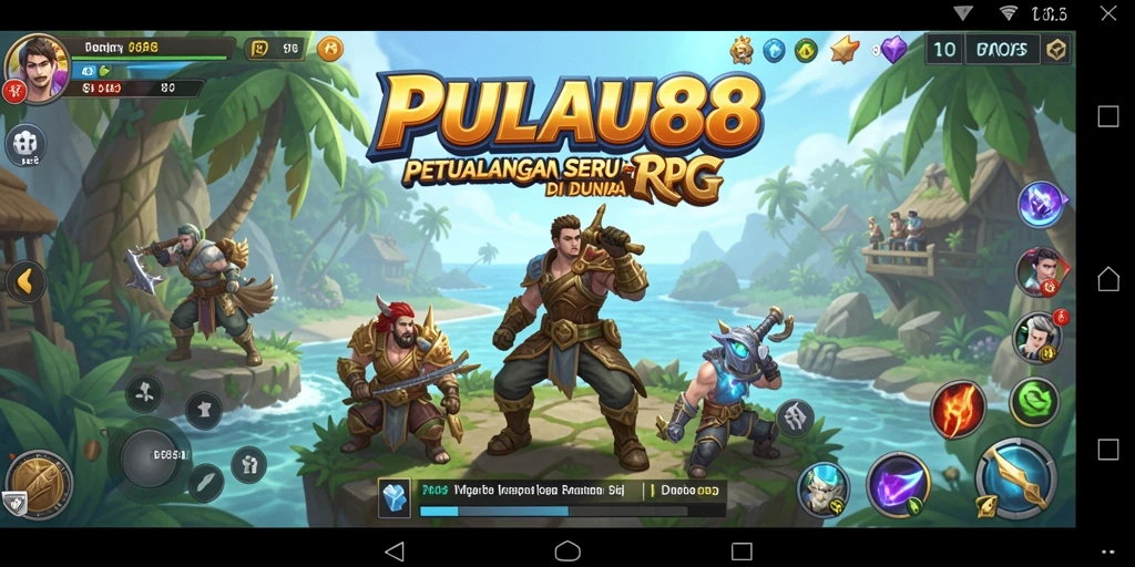 Screenshot PULAU88 menampilkan aksi pertempuran yang intens dan grafis menawan.