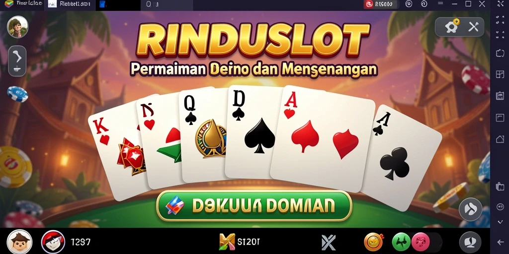 Tampilan screenshot gameplay RINDUSLOT saat bermain Domino dengan teman.