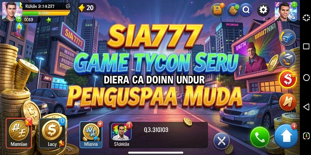Tampilan gameplay menarik di SIA777 dengan elemen Tycoon.