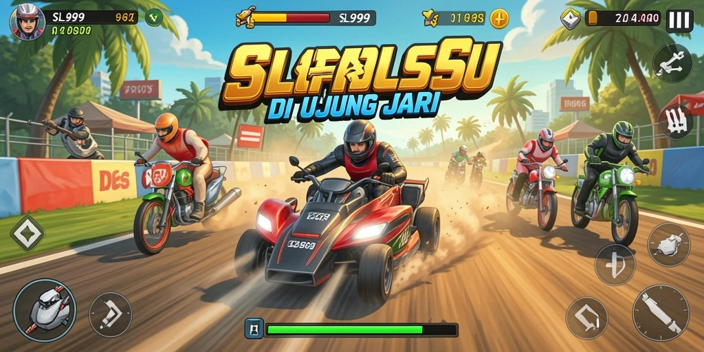 Gameplay Racing SL999 yang menegangkan dan penuh aksi.