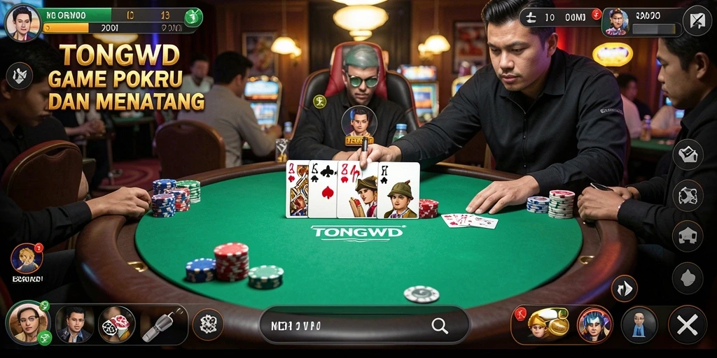 Tampilan menarik dalam gameplay TONGWD Poker yang seru.